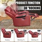 Big Size Faux Leather American Design Recliner Chair for Living Room