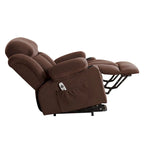 Grey Power Lift Recliner with Heated Massage, USB Charging, Remote Control, and Convenient Side Pockets for Seniors
