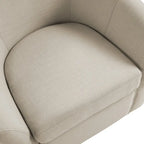 Set of 2 Modern Upholstered Swivel Barrel Chair Living Room Accent Chair