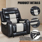 Big Size Faux Leather American Design Recliner Chair for Living Room