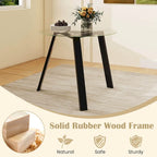 Costway 36 Round Glass Dining Table for 4 with Tempered Glass - See Details