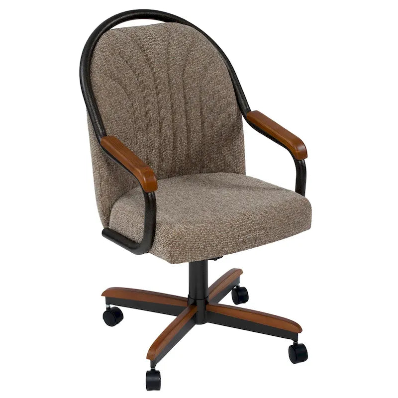 Casual Dining Swivel and Tilt Rolling Dining Chair - 38 Hx221/2 Wx22 D - 38 Hx24 Wx22 D