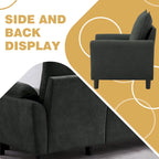 Canapé d'angle 3 places avec fauteuil et pouf pour salon