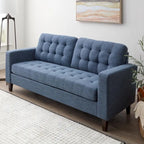 Canapé Brookside Brynn 76 po. avec accoudoirs carrés en similicuir/velours/tissu