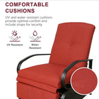 Adjustable Recliner Lounge Chair Patio Lounge Sofa with Cushion - 38 (D) x 26.5 (W) x 38.5 (H) INCH