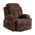 Grey Power Lift Recliner with Heated Massage, USB Charging, Remote Control, and Convenient Side Pockets for Seniors