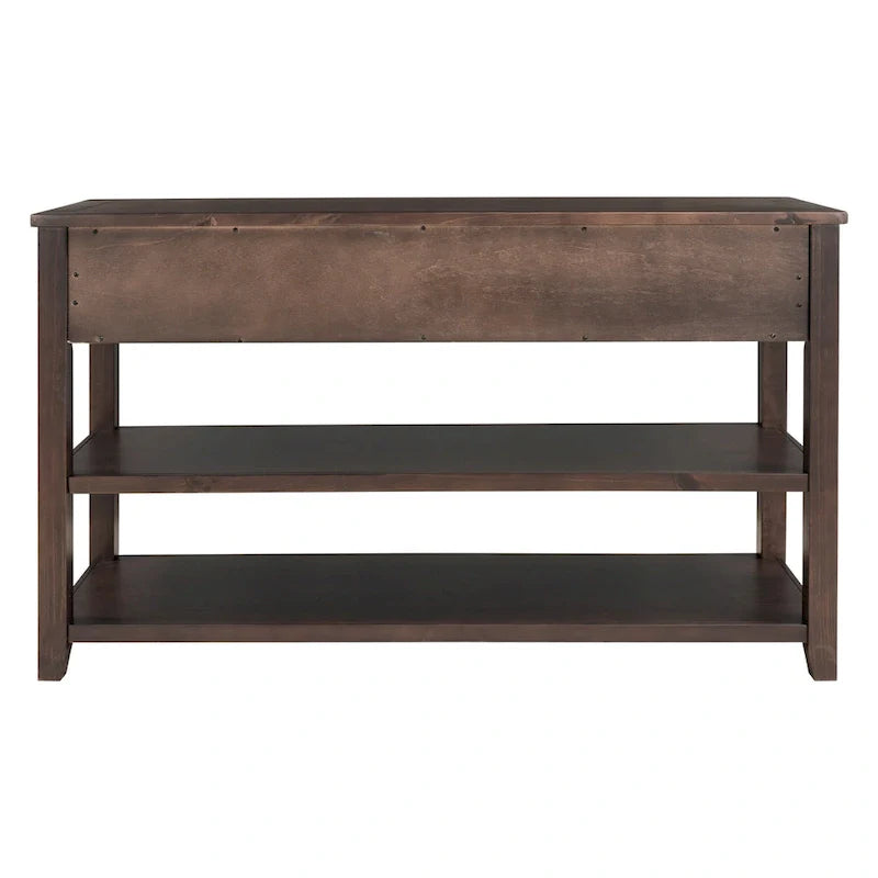 Retro Design Console Table with Two Open Shelves