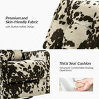 Arlette Contemporary Floral Manual Swivel Recliner with Tufted Back