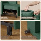 Canapé-lit convertible 3-en-1, Canapé-chaise dépliable, Lit pliant convertible pour salon