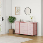 Bedroom Dresser with 10 Large Drawers for 55 Long TV Stand - 55 inches