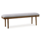 Signature Design by Ashley Lyncott Gray/Brown 59 Upholstered Dining Bench - 59.25 W x 15.13 D x 19.75 H