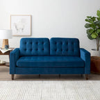 Canapé Brookside Brynn 76 po. avec accoudoirs carrés en similicuir/velours/tissu