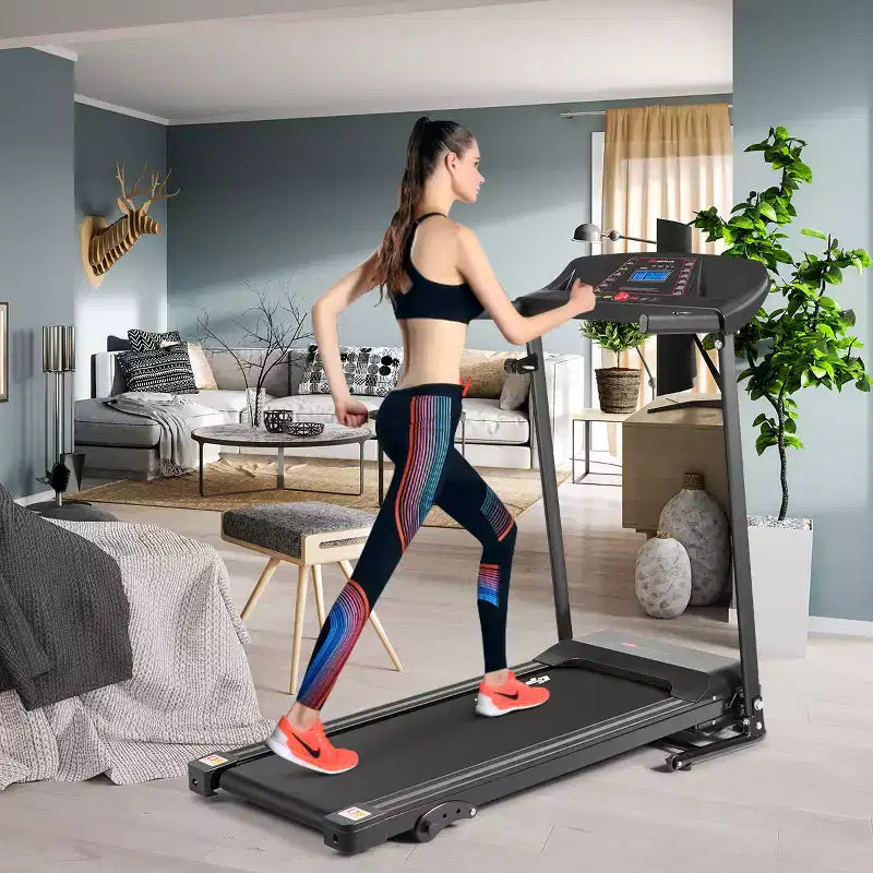 Costway 1.0HP Folding Treadmill Electric Support Motorized Power Running Machine Trainer