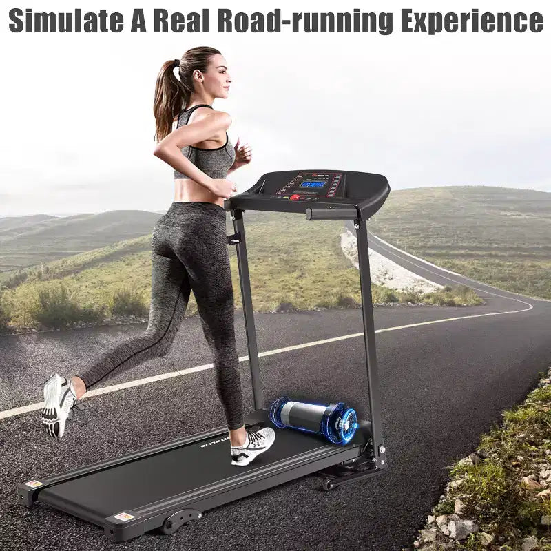 Costway 1.0HP Folding Treadmill Electric Support Motorized Power Running Machine Trainer