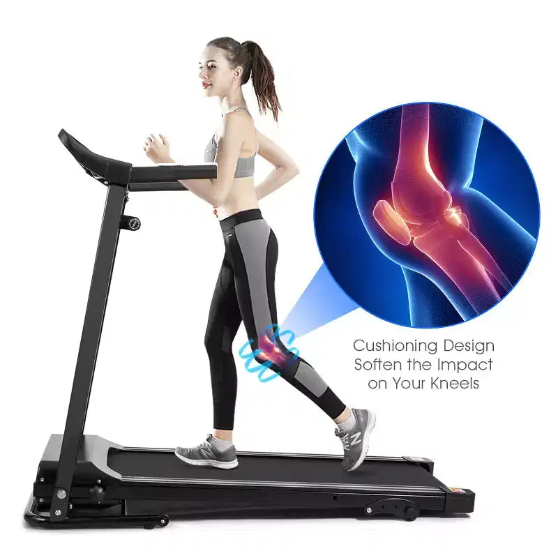 Costway 1.0HP Folding Treadmill Electric Support Motorized Power Running Machine Trainer