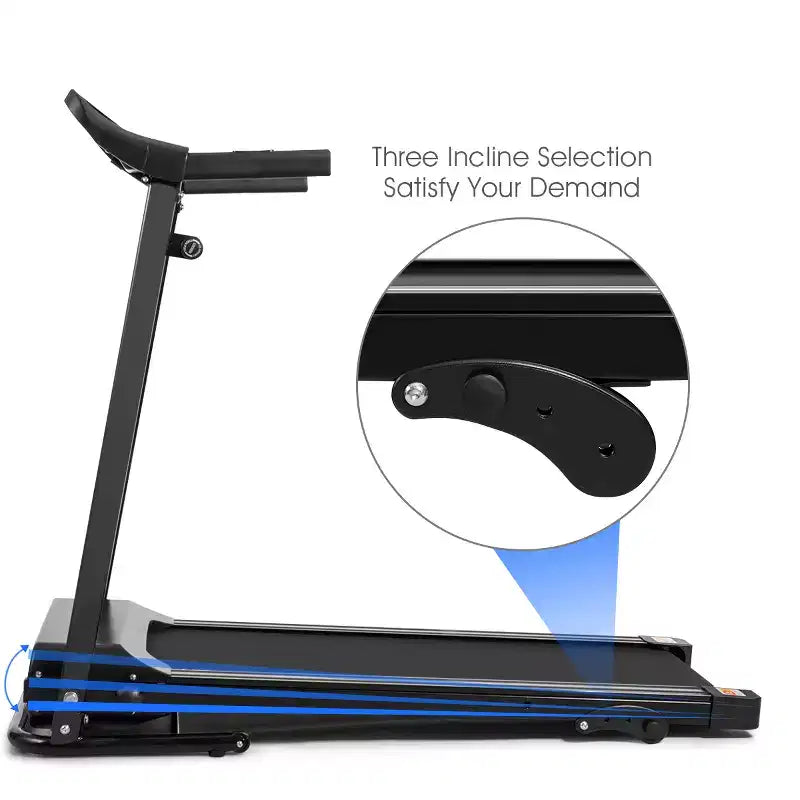 Costway 1.0HP Folding Treadmill Electric Support Motorized Power Running Machine Trainer