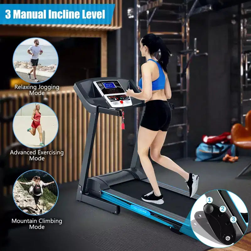 Costway 2.25HP Foldable Electric Treadmill Running Machine Exercise Home