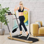 Costway 2.25HP 2 in 1 Foldable Under Desk Treadmill Remote Control