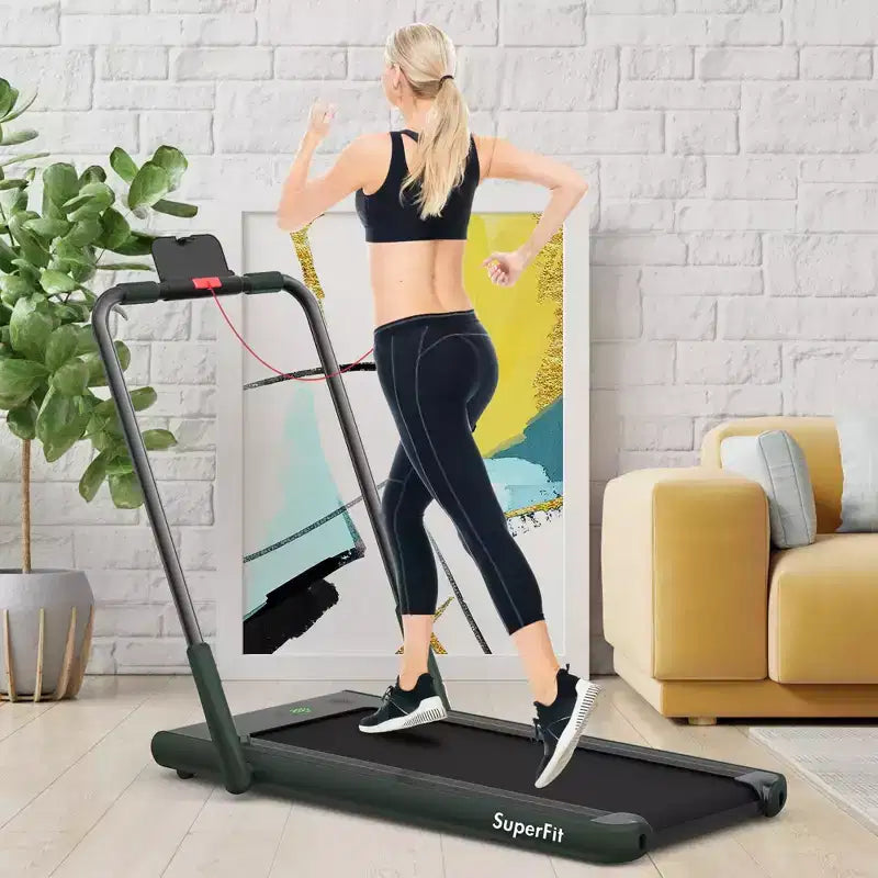 Costway 2.25HP 2 in 1 Foldable Under Desk Treadmill Remote Control