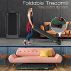 Costway 2.25HP 2 in 1 Foldable Under Desk Treadmill Remote Control
