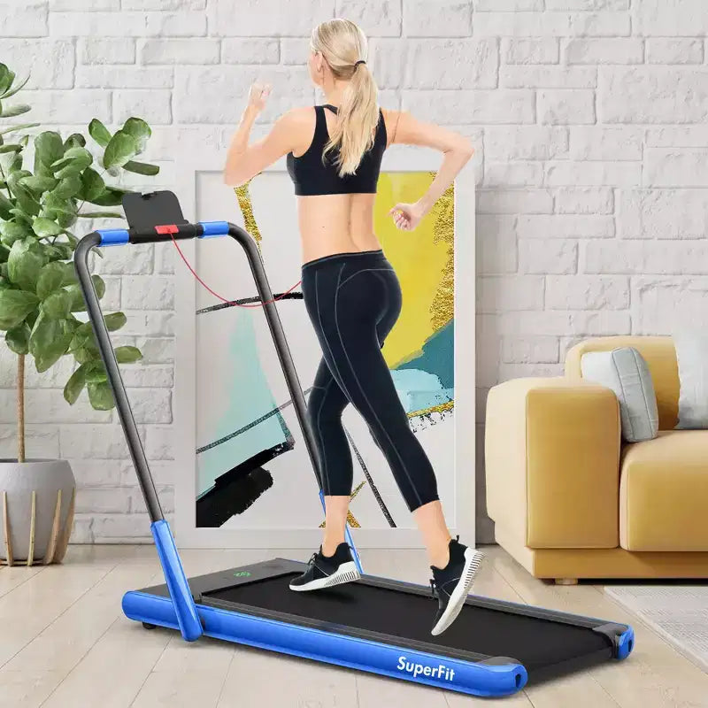 Costway 2.25HP 2 in 1 Foldable Under Desk Treadmill Remote Control