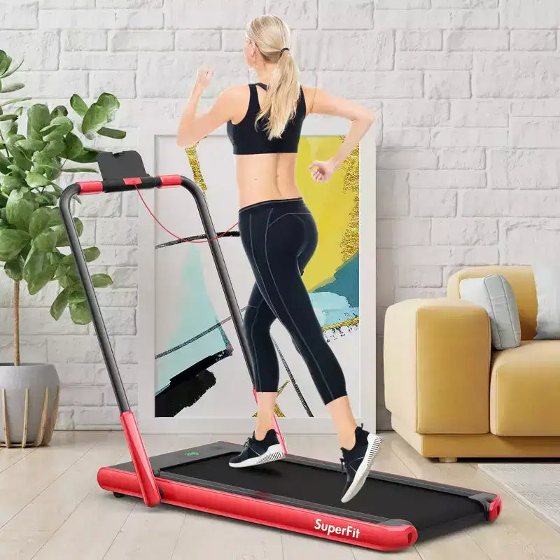 Costway 2.25HP 2 in 1 Foldable Under Desk Treadmill Remote Control
