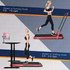 Costway 2.25HP 2 in 1 Foldable Under Desk Treadmill Remote Control