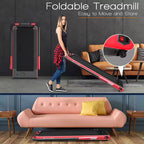 Costway 2.25HP 2 in 1 Foldable Under Desk Treadmill Remote Control