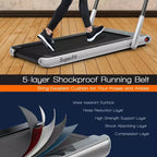 Costway 2.25HP 2 in 1 Foldable Under Desk Treadmill Remote Control