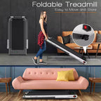 Costway 2.25HP 2 in 1 Foldable Under Desk Treadmill Remote Control