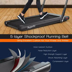 Costway 2.25HP 2 in 1 Foldable Under Desk Treadmill Remote Control