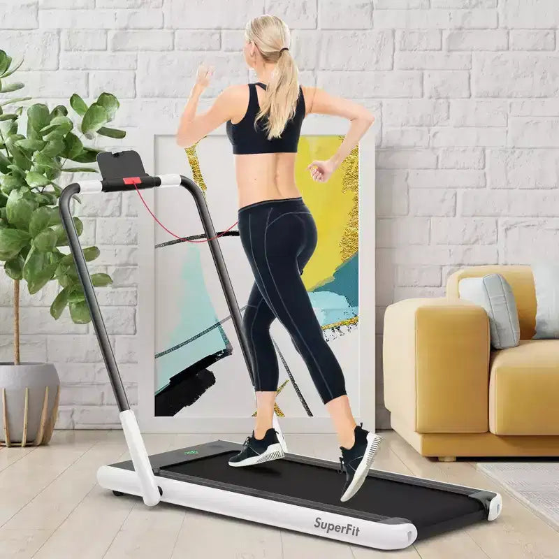 Costway 2.25HP 2 in 1 Foldable Under Desk Treadmill Remote Control