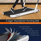 Costway 2.25HP 2 in 1 Foldable Under Desk Treadmill Remote Control