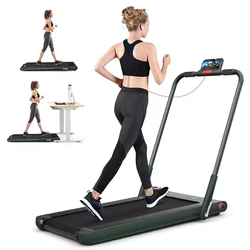 Costway 2.25HP 2 in 1 Foldable Under Desk Treadmill Remote Control