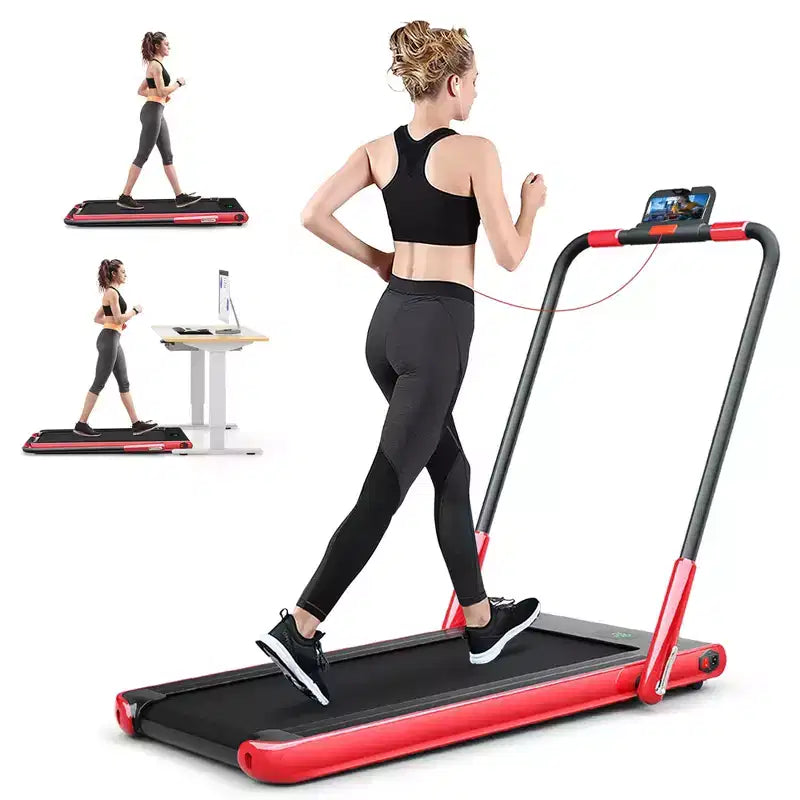 Costway 2.25HP 2 in 1 Foldable Under Desk Treadmill Remote Control