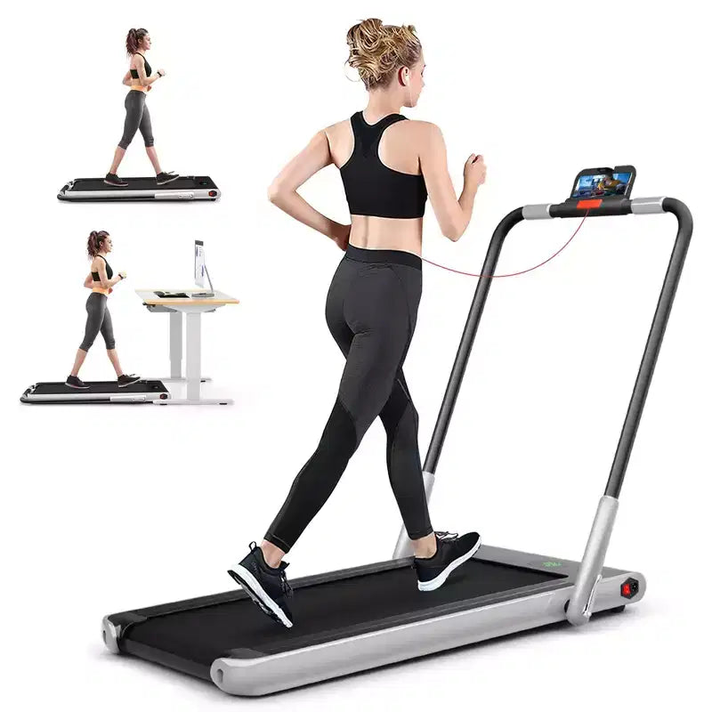 Costway 2.25HP 2 in 1 Foldable Under Desk Treadmill Remote Control