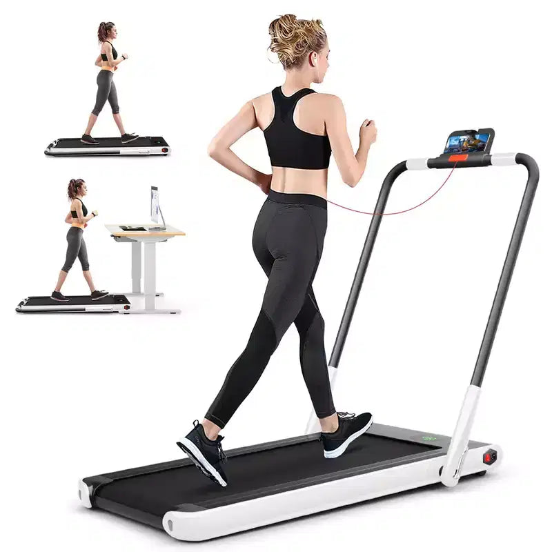 Costway 2.25HP 2 in 1 Foldable Under Desk Treadmill Remote Control