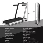 Costway 4.75HP 2 In 1 Folding Treadmill W/Remote APP