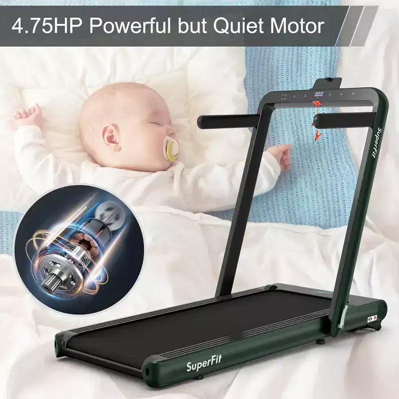 Costway 4.75HP 2 In 1 Folding Treadmill W/Remote APP