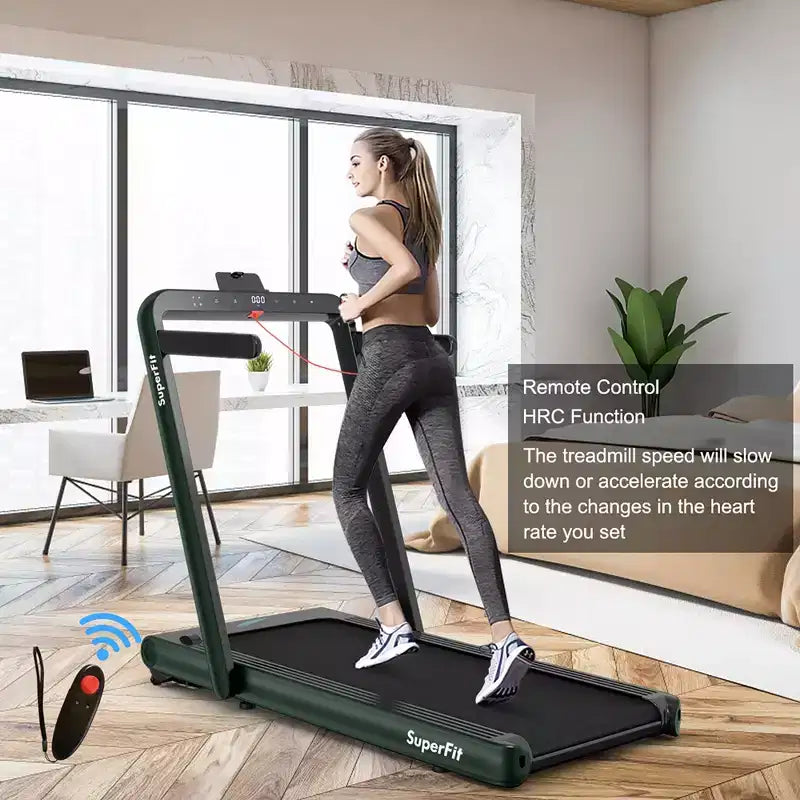 Costway 4.75HP 2 In 1 Folding Treadmill W/Remote APP