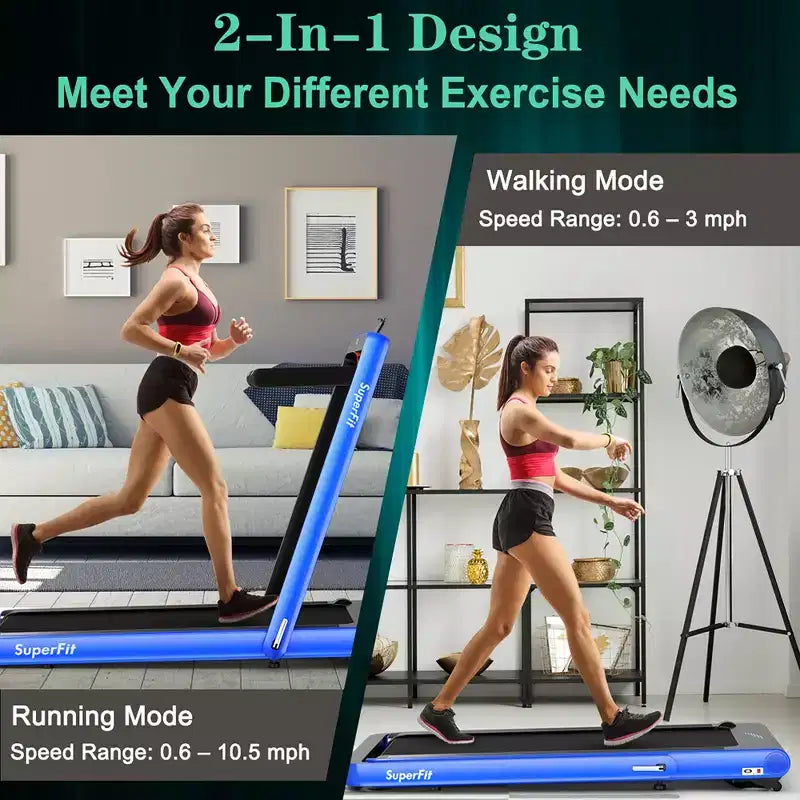 Costway 4.75HP 2 In 1 Folding Treadmill W/Remote APP