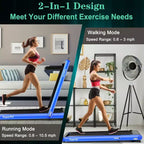 Costway 4.75HP 2 In 1 Folding Treadmill W/Remote APP