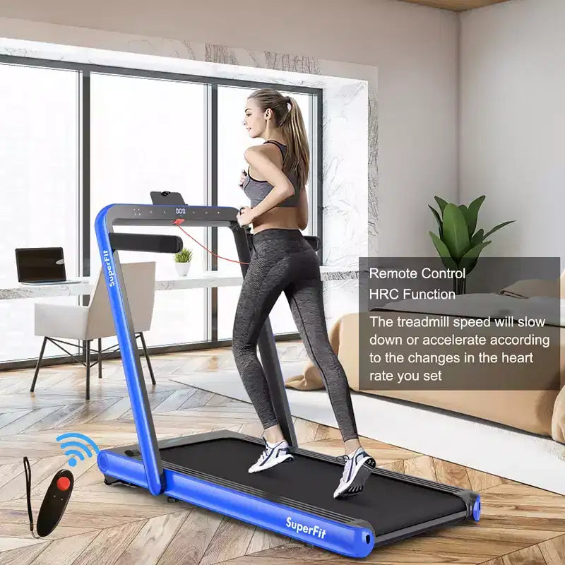 Costway 4.75HP 2 In 1 Folding Treadmill W/Remote APP
