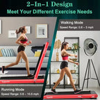 Costway 4.75HP 2 In 1 Folding Treadmill W/Remote APP