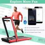 Costway 4.75HP 2 In 1 Folding Treadmill W/Remote APP