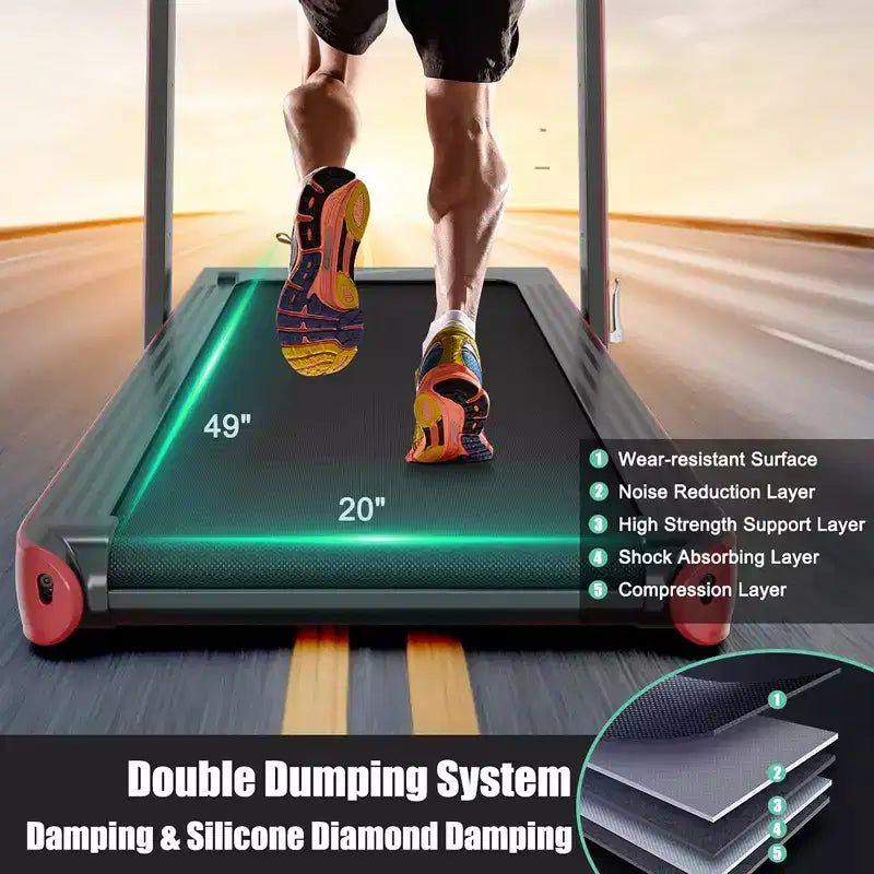 Costway 4.75HP 2 In 1 Folding Treadmill W/Remote APP