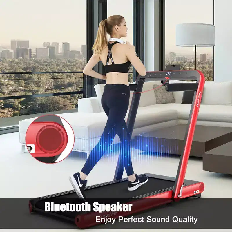 Costway 4.75HP 2 In 1 Folding Treadmill W/Remote APP