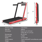 Costway 4.75HP 2 In 1 Folding Treadmill W/Remote APP