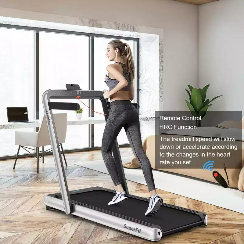 Costway 4.75HP 2 In 1 Folding Treadmill W/Remote APP
