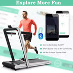 Costway 4.75HP 2 In 1 Folding Treadmill W/Remote APP